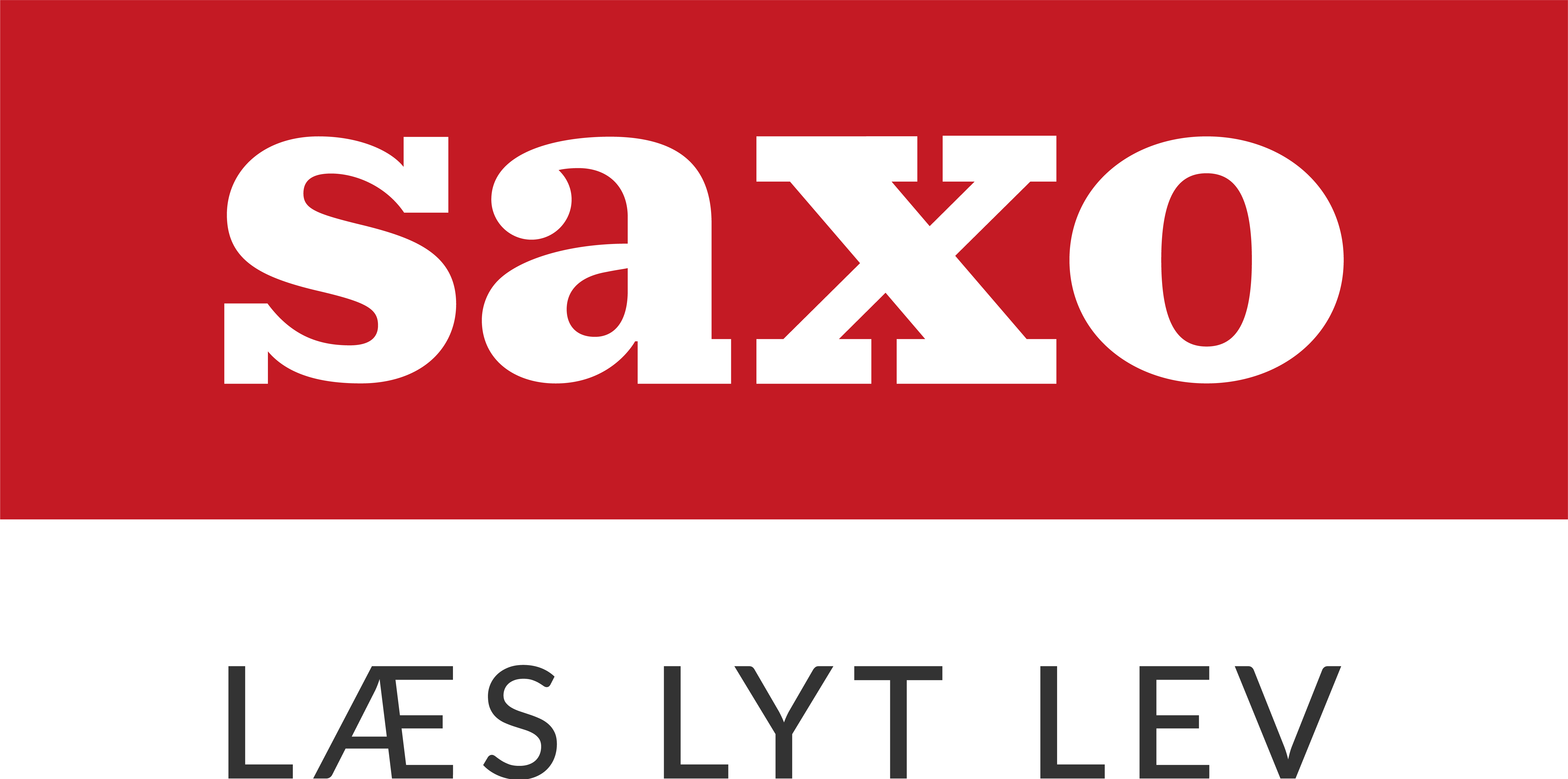 saxo logo transparent med slogan